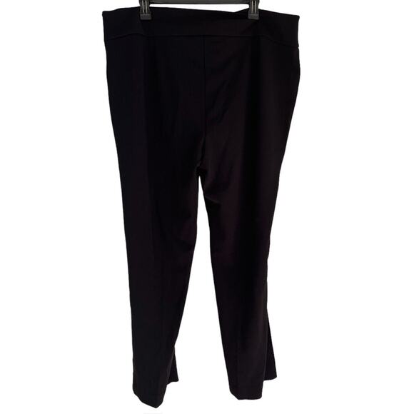 Kasper Black Dress Pants Womens Button Detail Stretch Seam Ankle Crop PLUS 16&18 - Picture 10 of 12